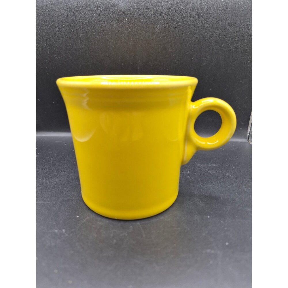 Vintage Homer Laughlin Fiesta Yellow Ceramic Mug 8 Oz USA Durable Vibrant